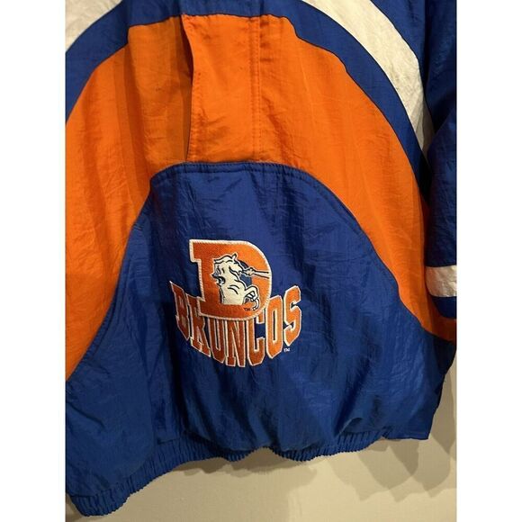 Vintage Apex One Pro Line NFL Denver Bronco 1/2 Zip Jacket Coat Mens Large FLAW - Picture 9 of 15